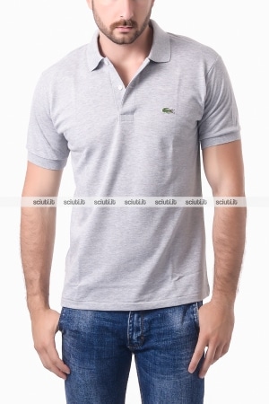 Polo Lacoste uomo petit pique chine grigio argent