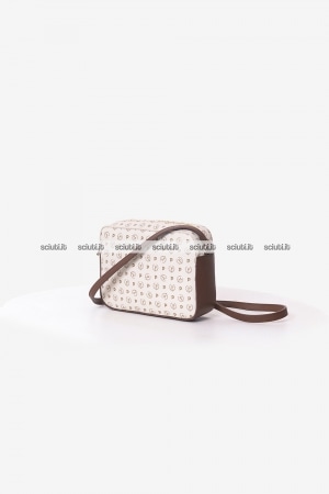 Tracolla piccola Pollini Heritage donna bianco avorio marrone