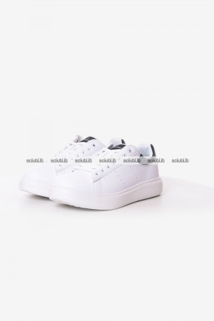 Scarpe Trussardi uomo bianche Yrias Ltx dettagli blu scuro