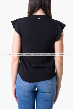 Blusa Guess donna nera con strass