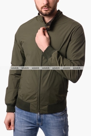 Giubbotto Barbour uomo verde scuro Royston Harrington