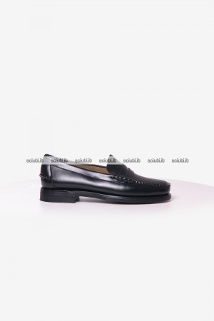 Mocassini Sebago uomo neri Classic Dan in pelle