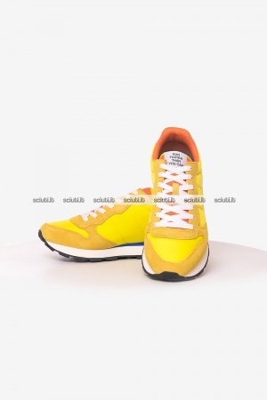 Scarpe SUN68 uomo gialle Tom solid nylon