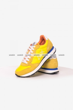 Scarpe SUN68 uomo gialle Tom solid nylon