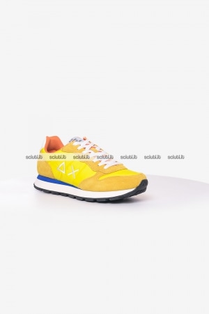 Scarpe SUN68 uomo gialle Tom solid nylon