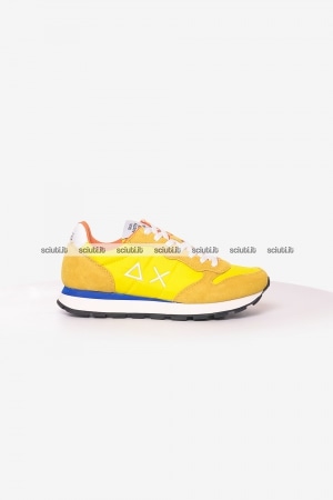 Scarpe SUN68 uomo gialle Tom solid nylon