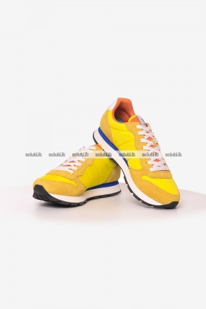 Scarpe SUN68 uomo gialle Tom solid nylon