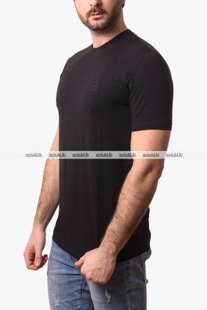 Tshirt Armani Exchange uomo nera mini logo