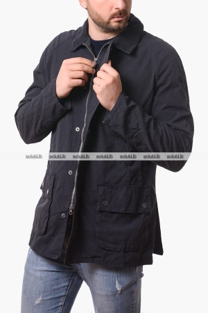 Giacca Barbour uomo blu scuro Ashby casual