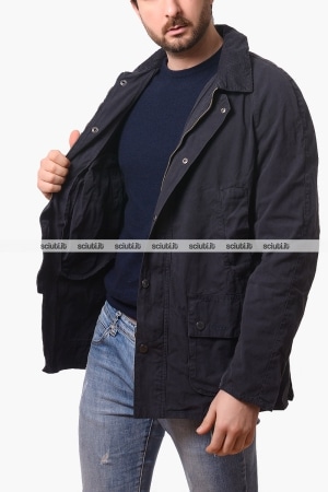 Giacca Barbour uomo blu scuro Ashby casual