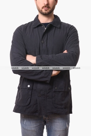 Giacca Barbour uomo blu scuro Ashby casual