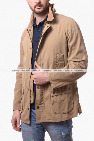 Giacca Barbour uomo beige Ashby casual