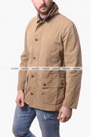 Giacca Barbour uomo beige Ashby casual