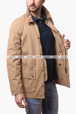 Giacca Barbour uomo beige Ashby casual