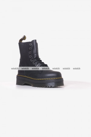 Stivaletti Dr Martens donna neri Jadon III platform in pelle opaca