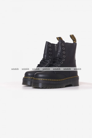 Stivaletti Dr Martens donna neri Jadon III platform in pelle opaca