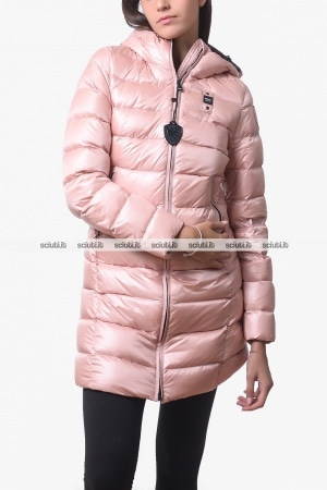 Piumino lungo Blauer donna rosa pesante Agnes imbottitura in piuma