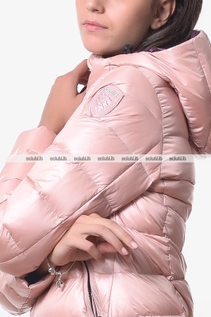 Piumino lungo Blauer donna rosa pesante Agnes imbottitura in piuma