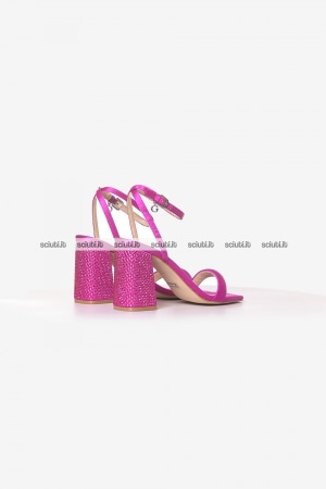 Sandali Guess donna fucsia Gelectra in raso