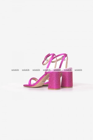 Sandali Guess donna fucsia Gelectra in raso