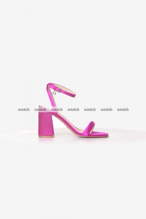 Sandali Guess donna fucsia Gelectra in raso