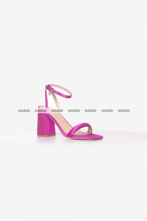 Sandali Guess donna fucsia Gelectra in raso