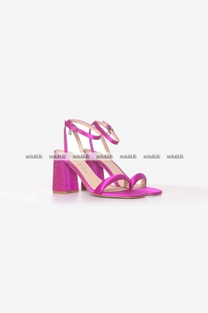 Sandali Guess donna fucsia Gelectra in raso