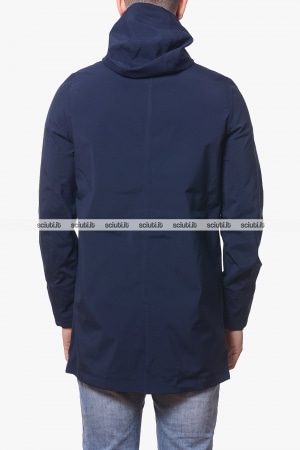 Giubbotto Kway uomo blu scuro Tommy bonded jersey