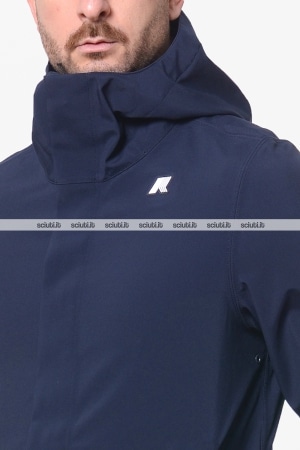 Giubbotto Kway uomo blu scuro Tommy bonded jersey