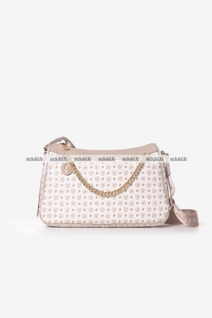 Tracolla Pollini Heritage donna bianco avorio ghiaccio con charm