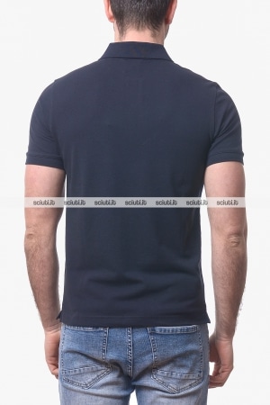 Polo Kway uomo blu scuro Amedee in piquet stretch