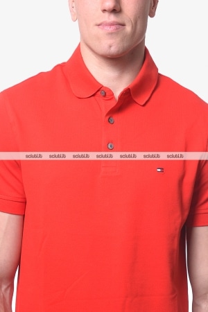 Polo Tommy Hilfiger uomo rossa in piqué 1985 Collection