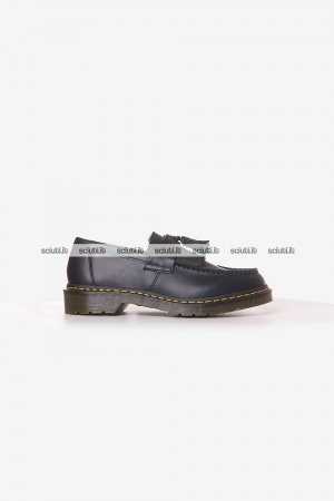 Mocassini Dr Martens uomo neri Adrian in pelle con nappe