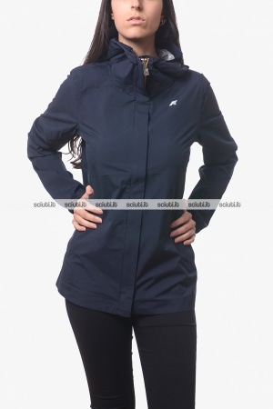 Giubbotto Kway donna blu scuro Marguerite stretch dot