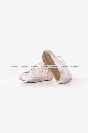 Scarpe Philippe Model donna bianche PRSX effetto teddy