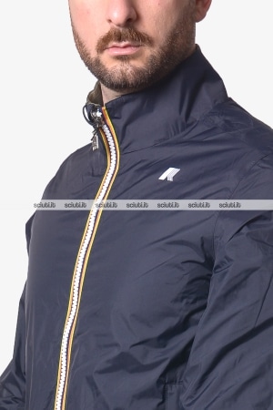 Giubbotto Kway uomo blu scuro verde reversibile Arsene plus 2 double