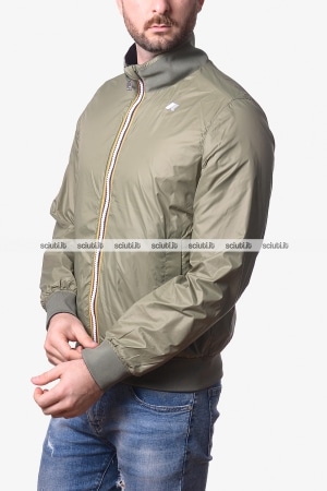 Giubbotto Kway uomo blu scuro verde reversibile Arsene plus 2 double
