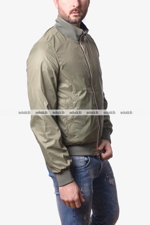 Giubbotto Kway uomo blu scuro verde reversibile Arsene plus 2 double
