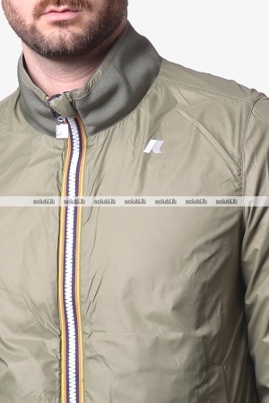 Giubbotto Kway uomo blu scuro verde reversibile Arsene plus 2 double