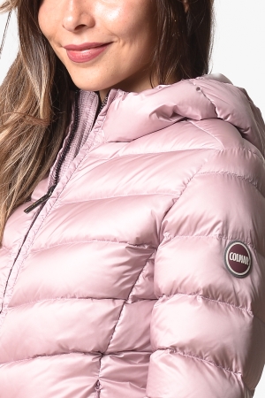 Piumino Colmar donna rosa pesante con cappuccio