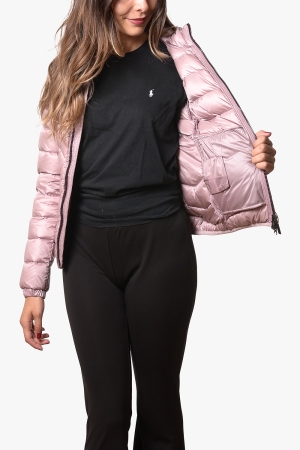 Piumino Colmar donna rosa pesante con cappuccio