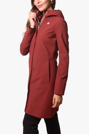 Giubbotto lungo Kway donna rosso Stephy bonded