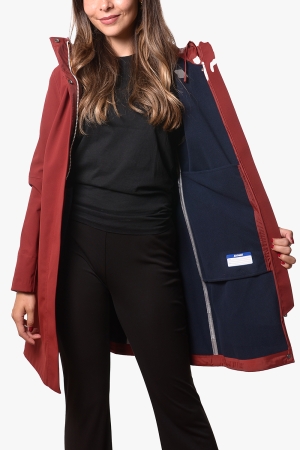 Giubbotto lungo Kway donna rosso Stephy bonded