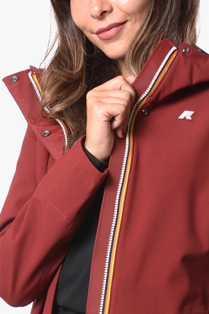 Giubbotto lungo Kway donna rosso Stephy bonded