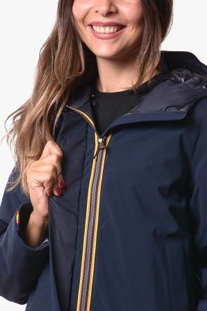 Giubbotto Kway donna blu scuro pesante Tale bonded padded