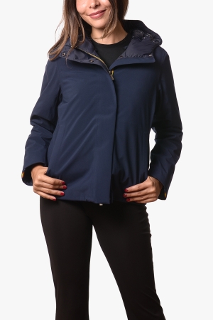 Giubbotto Kway donna blu scuro pesante Tale bonded padded
