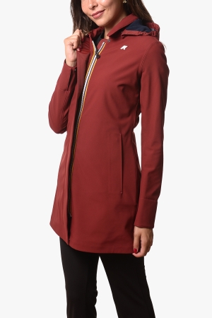 Giubbotto lungo Kway donna rosso Mathy bonded