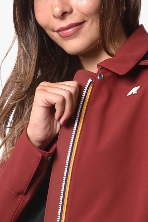 Giubbotto lungo Kway donna rosso Mathy bonded
