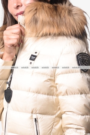 Piumino lungo Blauer donna bianco panna pesante Kristin in piuma