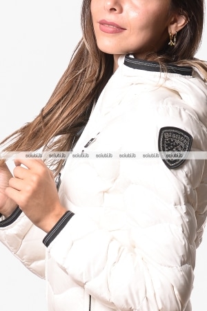 Piumino Blauer donna bianco ad onde Camelia